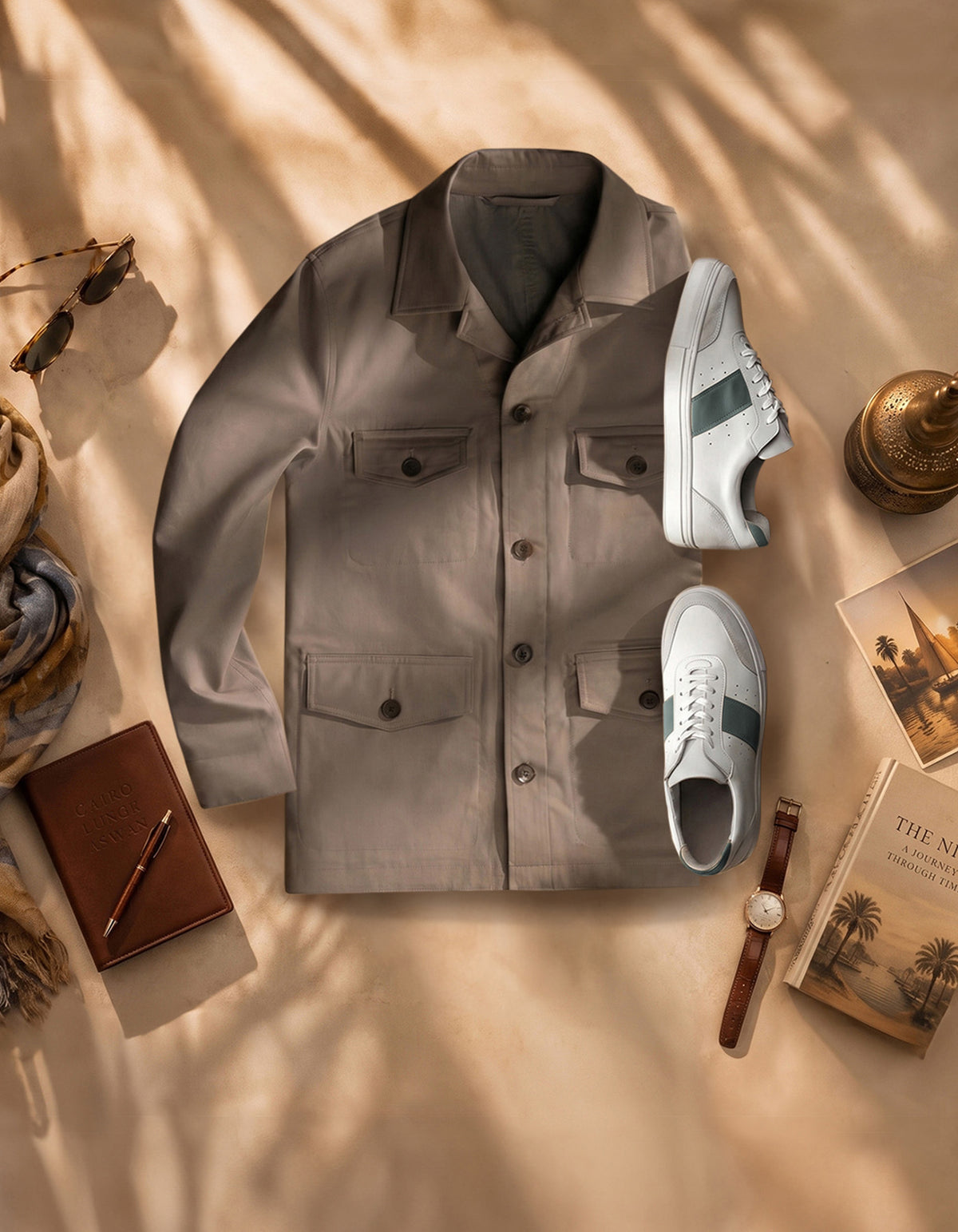 SUNDOWNER ON THE NILE. Jacket Beige