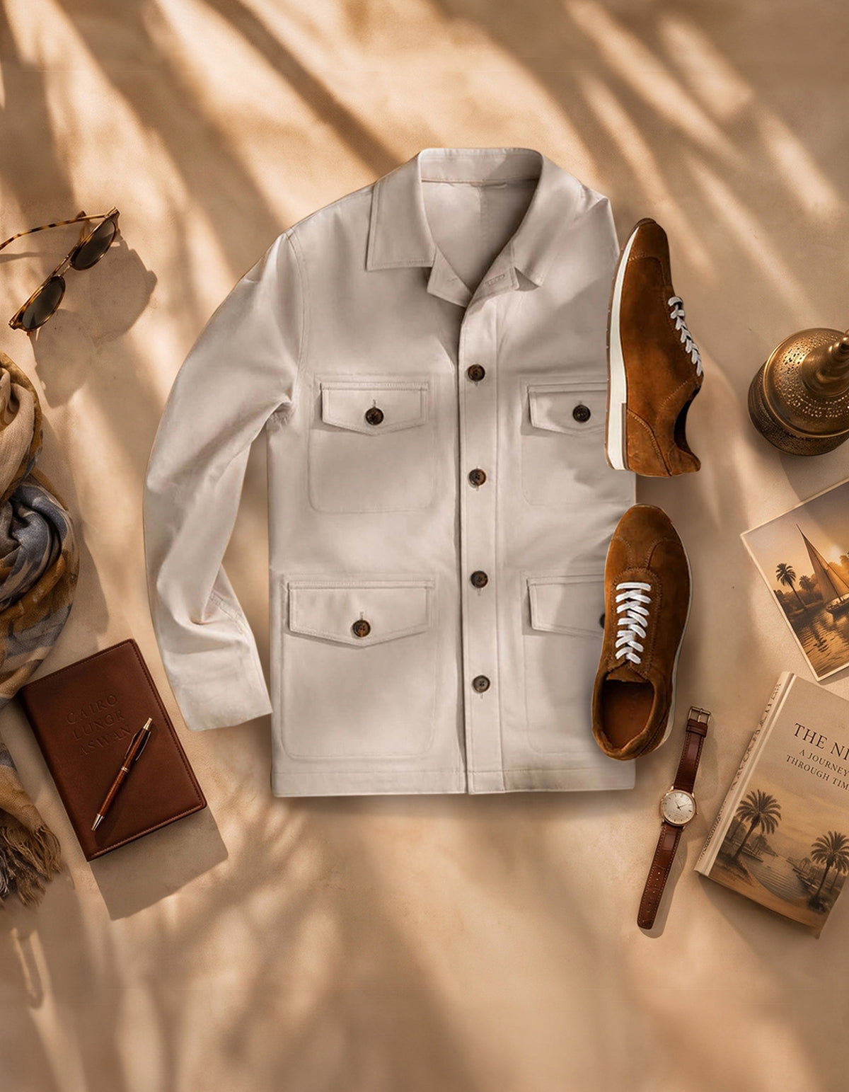 SUNDOWNER ON THE NILE. Jacket Cream