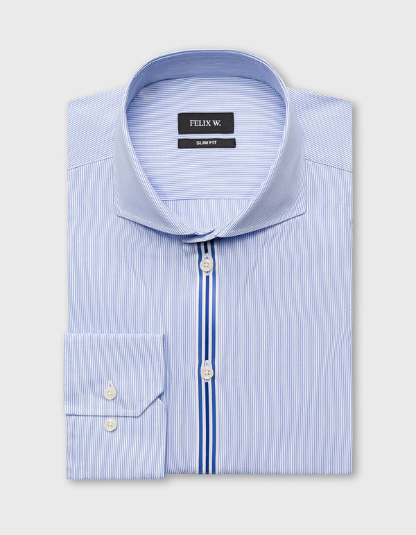 Hemd Brezza Stripes. Blau